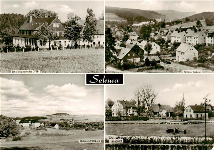 Sehma Erholungsheim des DTSB Unterer Ortsteil Panorama Blick zum Poehlberg Teila