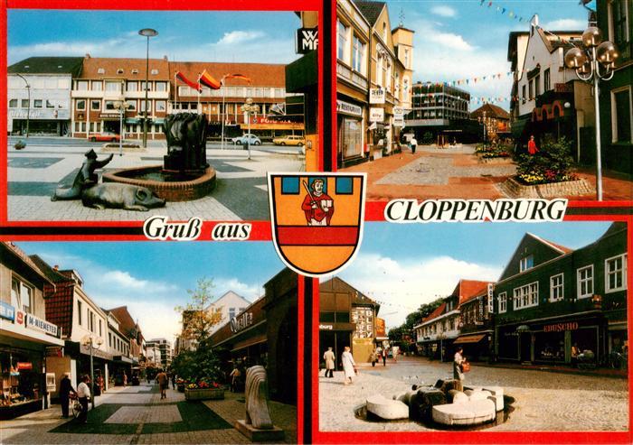 Cloppenburg Motive Stadtzentrum Brunnen Fussgaengerzone