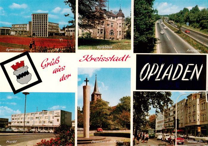Opladen Leverkusen Gymnasium Parkhaus Autobahn Markt Ehrenmal Kirche Koelner Str