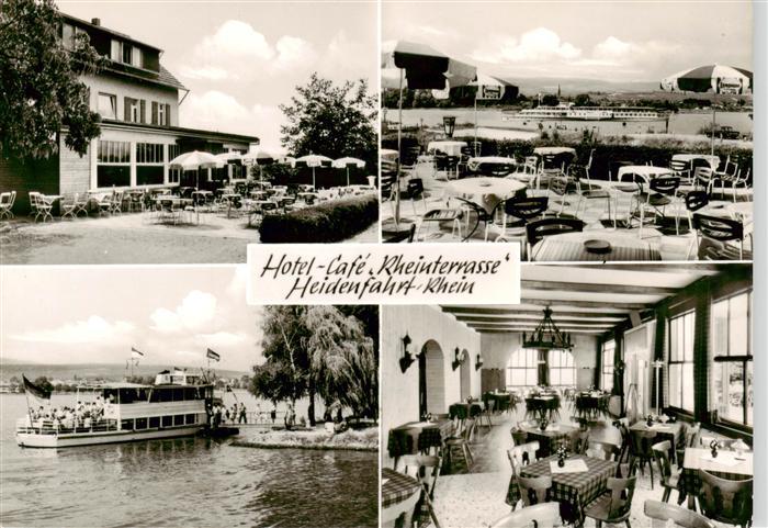 Heidenfahrt Rhein Hotel Cafe Rheinterrasse Dampfer Anleger
