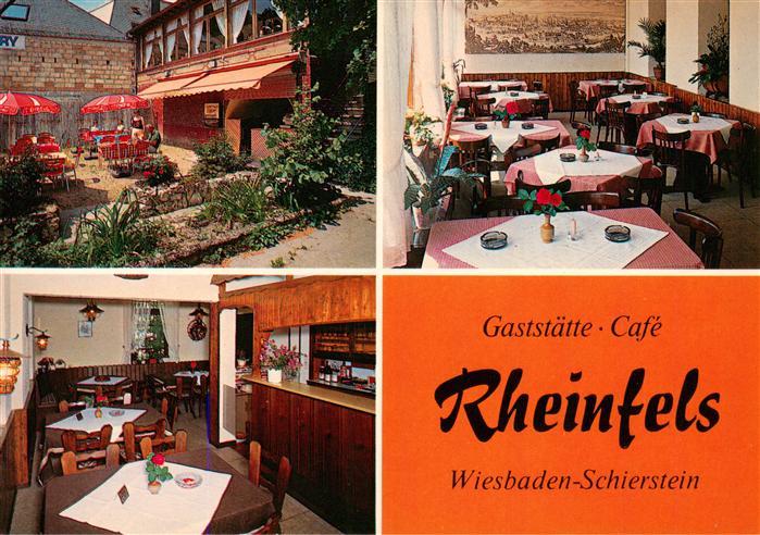 Schierstein Wiesbaden Gaststaette Cafe Rheinfels