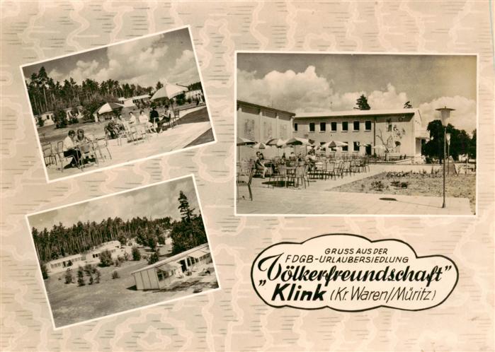 Klink Waren FDGB Urlaubersiedlung Voelkerfreundschaft an der Mueritz Mecklenburg