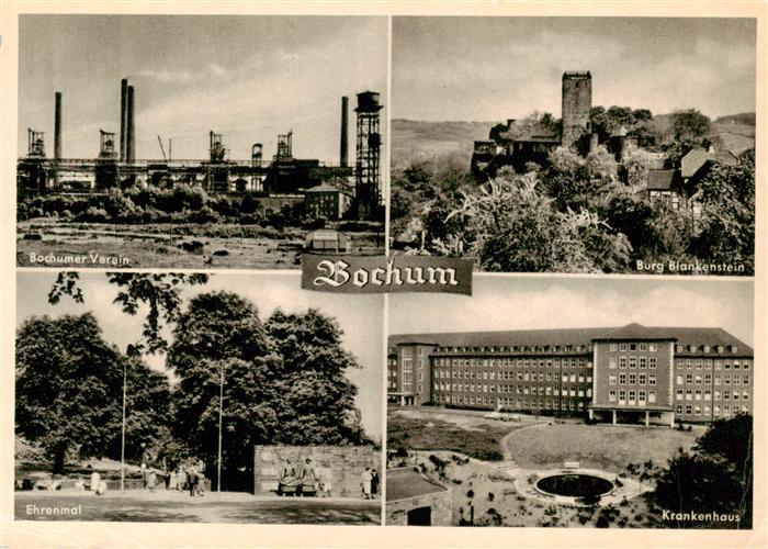 BOCHUM  CITY Bochumer Verein Burg Blankenstein Ehrenmal Krankenhaus