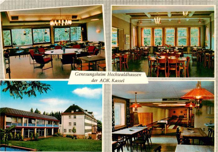 Hochwaldhausen Grebenhain Genesungsheim der AOK Kassel Gastraeume Kegelbahn