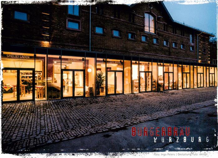 Wuerzburg Bayern Buergerbraeu Cafe Laeden Ateliers im Pferdestall