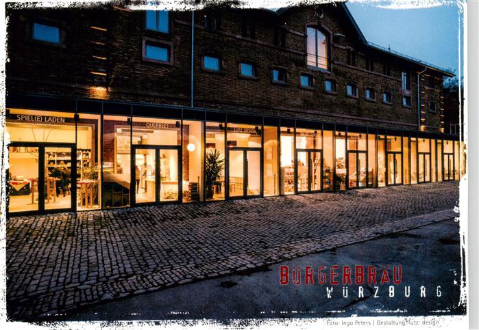 Wuerzburg Bayern Buergerbraeu Cafe Laeden Ateliers im Pferdestall