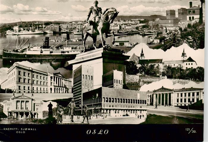 Oslo  Norway Stadtansichten mit Denkmal