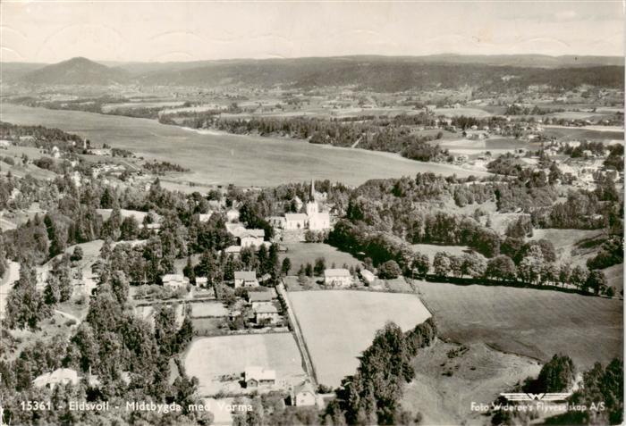 Eidsvoll Norge Midtbygda med Varma Fliegeraufnahme