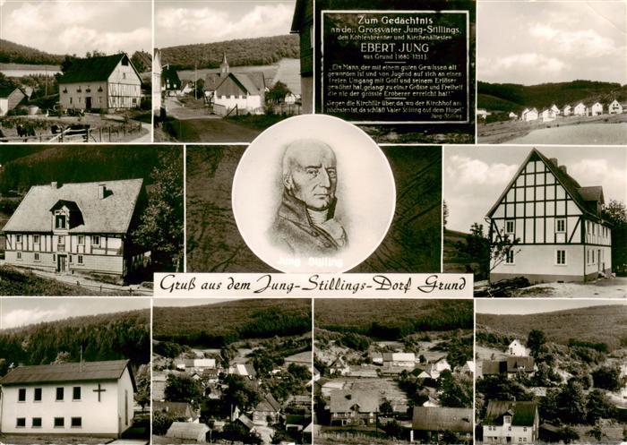 Grund Hilchenbach Teilansichten Panorama Gedenktafel Ebert Jung