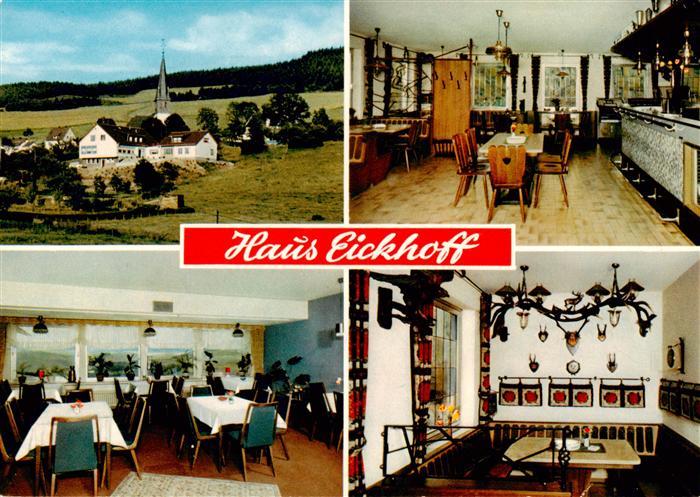 Halberbracht Gasthof Pension Haus Eickhoff Ortsansicht mit Kirche