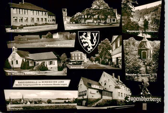 Radevormwald Jugendherberge Schule Krankenhaus Markt Waldkirche Kaiserstrasse Be