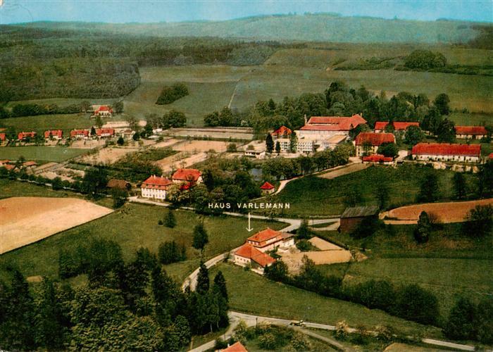Hardehausen Warburg Fliegeraufnahme mit Gast und Pensionshaus Varlemann