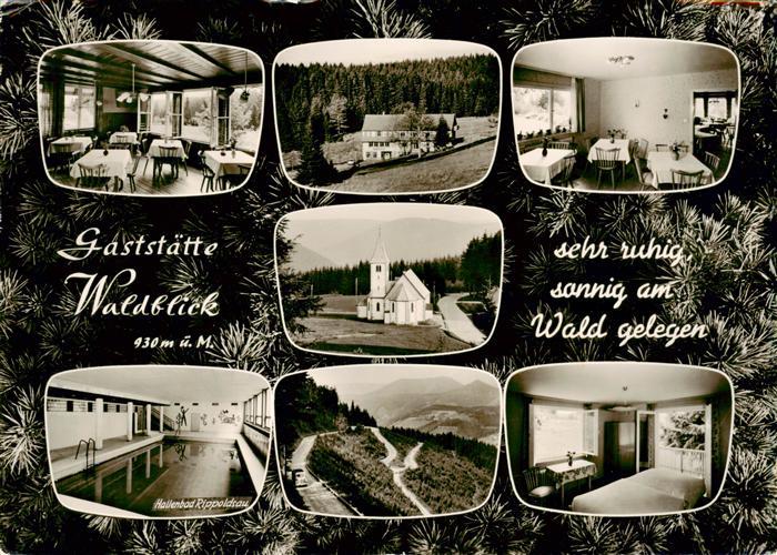 Kniebis Freudenstadt Gaststaette Waldblick Kirche Hallenbad Rippoldsau Panorama