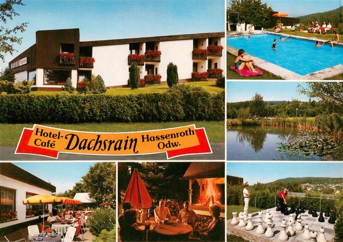 Hassenroth Hoechst Odenwald Hotel Cafe Dachsrain Schwimmbad Teich Grillplatz Ga