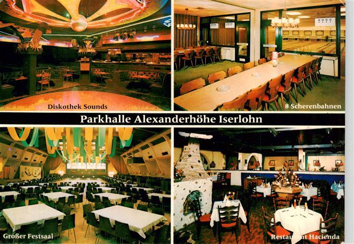 Iserlohn Parkhalle Alexanderhoehe Diskothek Scherenbahnen Grosser Festsaal Resta