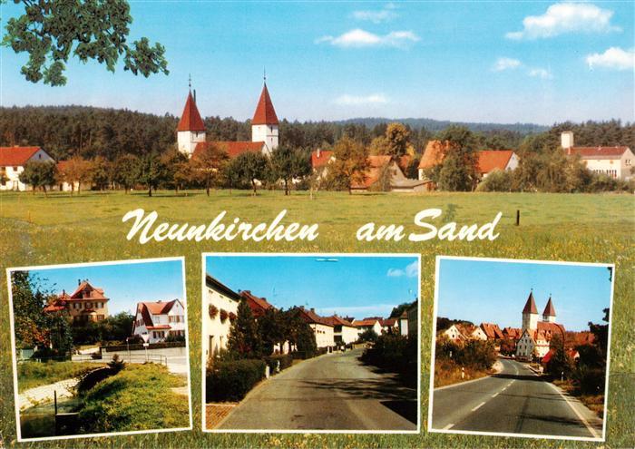 Neunkirchen Sand Panorama Ortspartien Kirche