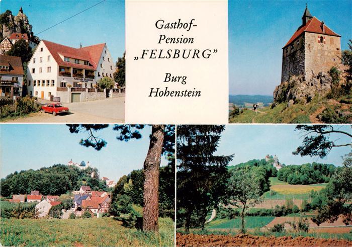 Hersbruck Bayern Gasthof Pension Felsburg Burg Hohenstein Panorama