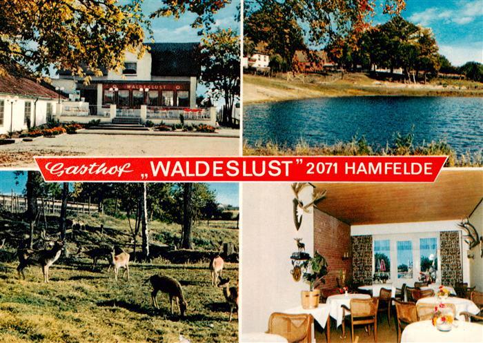 Hamfelde Holstein Gasthof Waldeslust Gaststube Tierpark Seepartie