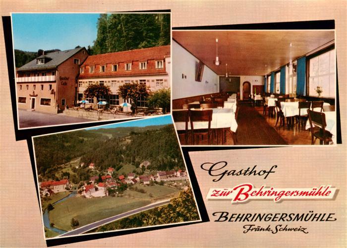 Behringersmuehle Goessweinstein Gasthof zur Behringersmuehle Gastraum Panorama