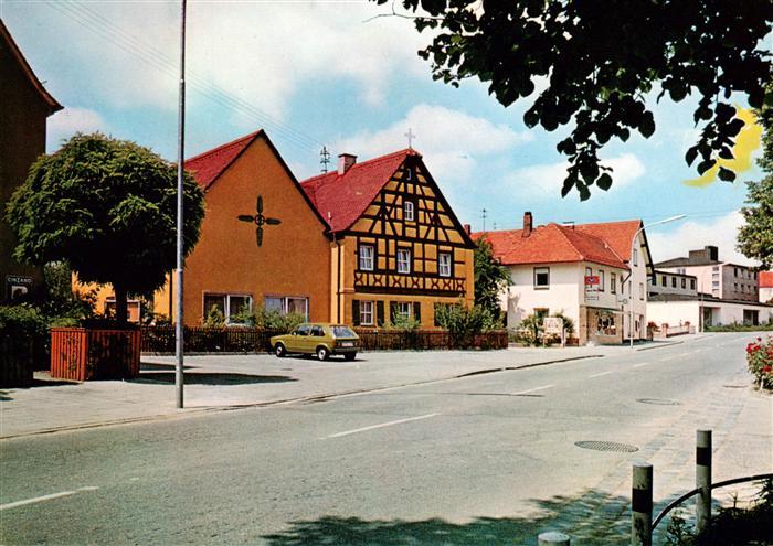 Neuendettelsau Hauptstrasse mit Loehe Haus und Missionswerk