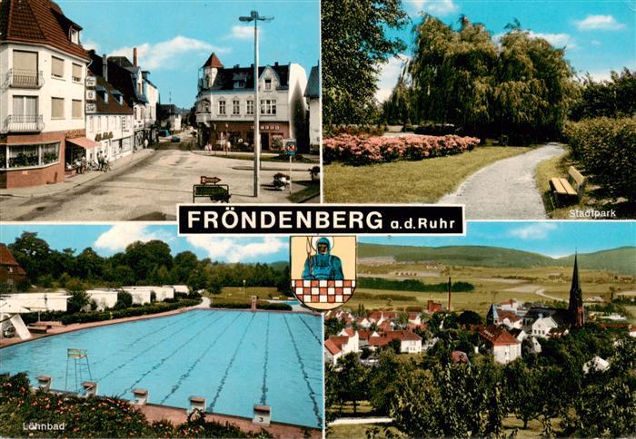 Froendenberg Ruhr Ortspartie Stadtpark Loehnbad Panorama