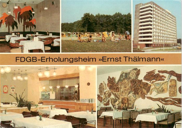 Rheinsberg FDGB Erholungsheim Ernst Thaelmann Bar Am Strand Aussenansicht Cafe U