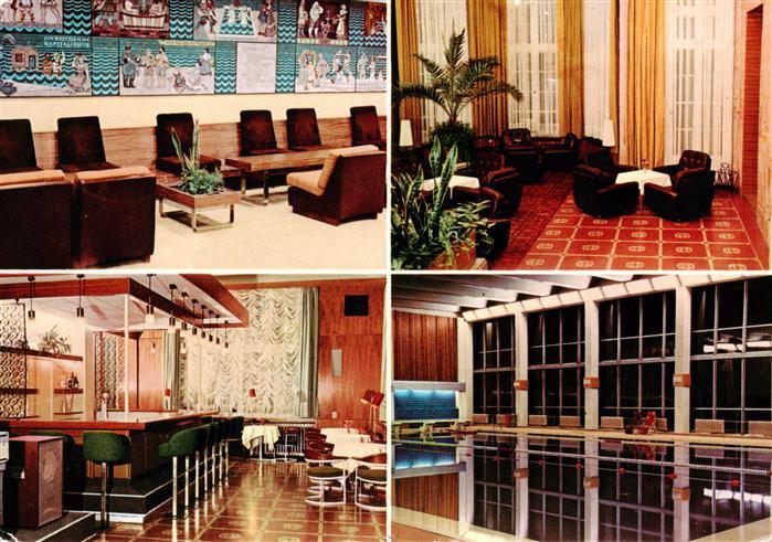 Kuehlungsborn Ostseebad Meerwasserschwimmhalle des FDGB Bar Gastraum