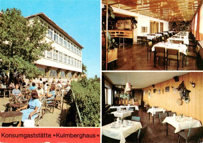 Saalfeld Saale Konsumgaststaette Kulmberghaus Gastraeume