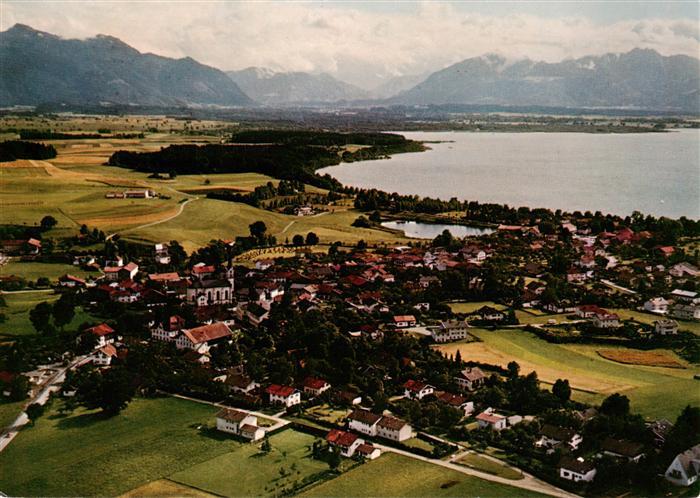 Chieming Chiemsee Fliegeraufnahme