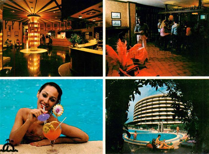 Playa del Ingles Gran Canaria ES Hotel Apartamentos Escorial Gastraum Bar Pool
