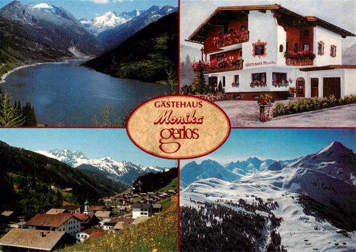 Gerlos Zillertal AT Seeblick Gaestehaus Monika Ortspartie Winterpanorama