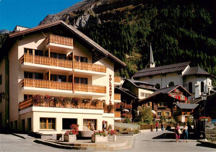 Leukerbad Loueche-les-Bains VS Dorfstrasse mit Volksheilbad