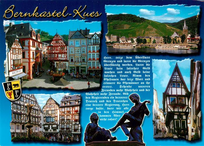 Bernkastel-Kues Berncastel Marktplatz Fachwerkhaeuser Moselpartie Kleines Haus
