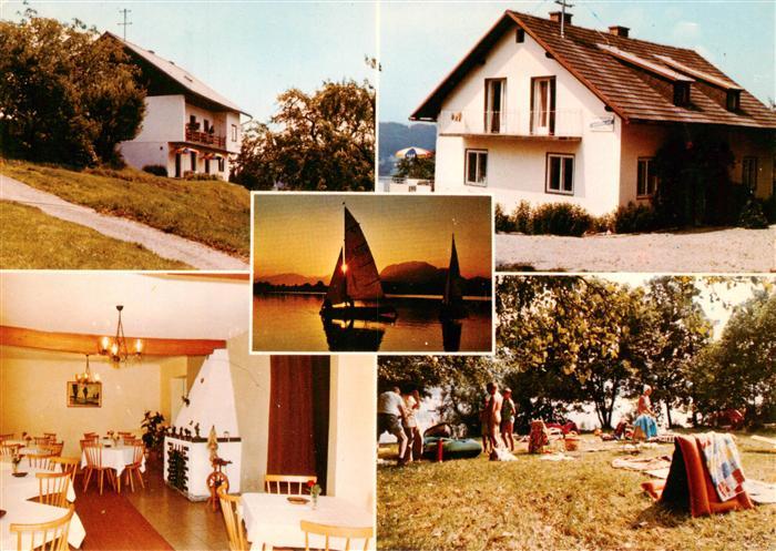 Keutschachersee Kaernten AT Pension Gertraud Gaststube Liegewiese