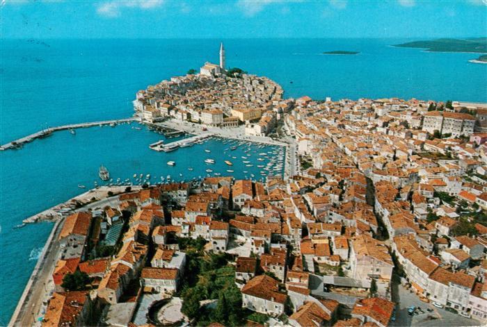 Rovinj Rovigno Istrien Croatia Fliegeraufnahme