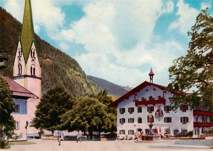 Mayrhofen Zillertal AT Gasthof Kramerwirt Kirche