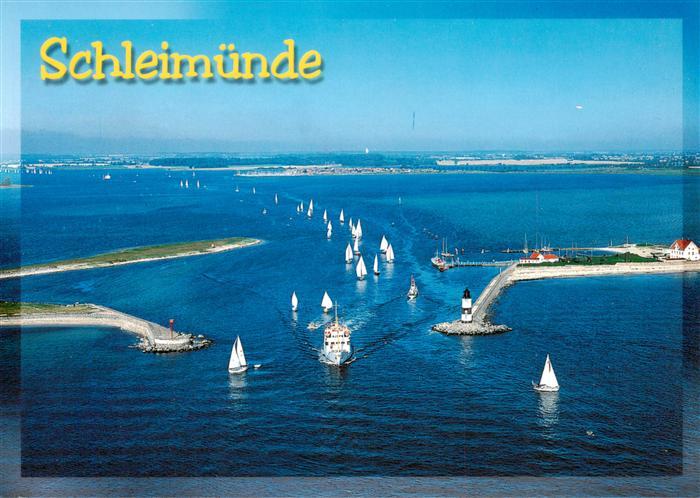 Schleimuende Hafeneinfahrt Fliegeraufnahme