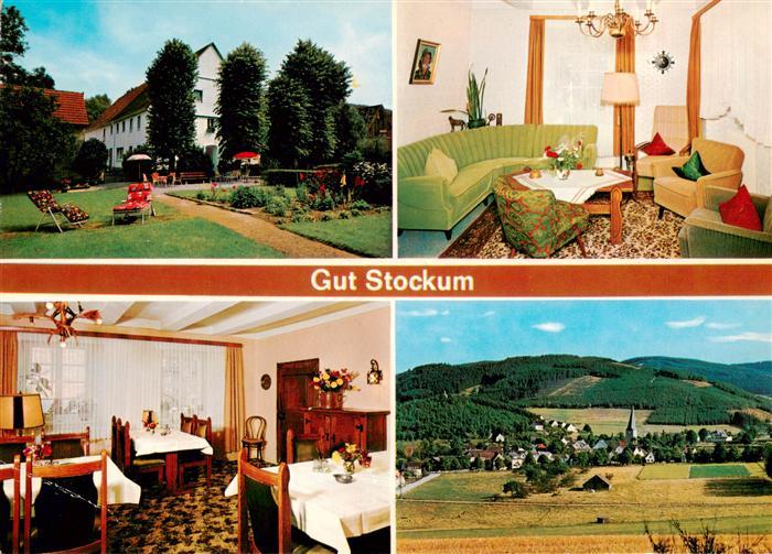 Stockum Sauerland Gut Stockum Pension Rolf Betzinger Gastraum Stube Park Panoram