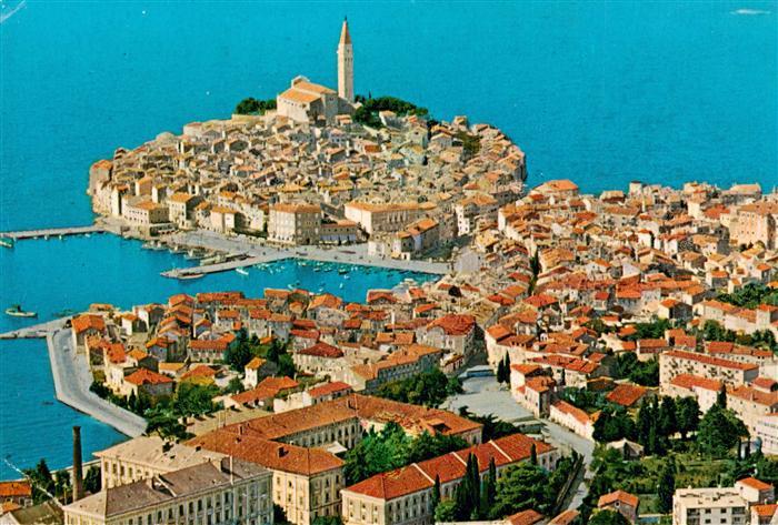 Rovinj Rovigno Istrien Croatia Fliegeraufnahme