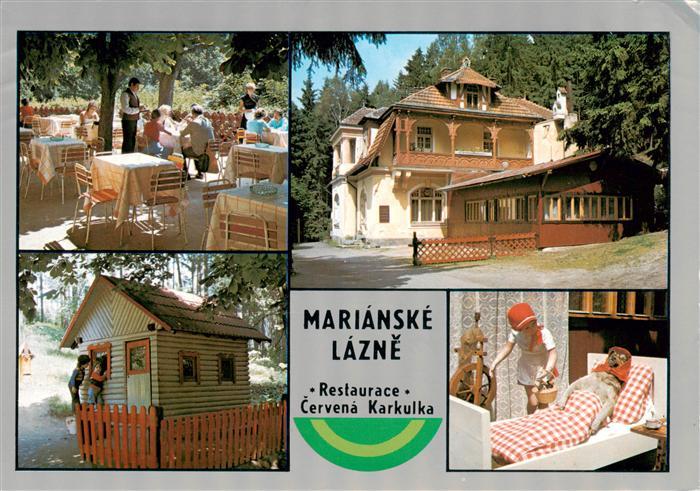 Marianske Lazne Marienbad CZ Restaurace Cervena Karkula Freiterrasse Maerchenhau