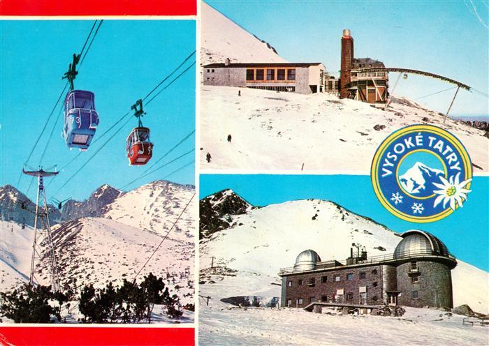 Vysoke Tatry SK Kabinkova lanovka na Skalnate pleso Skalnate plesa vrcholova sta