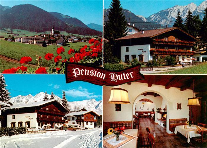 Soell Tirol AT Pension Huter Gastraum Panorama