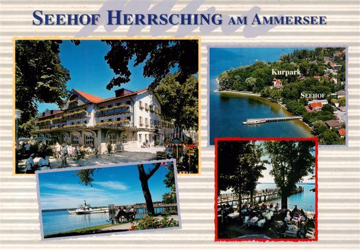 Herrsching Ammersee Gasthof Hotel Seehof Biergarten Fliegeraufnahme