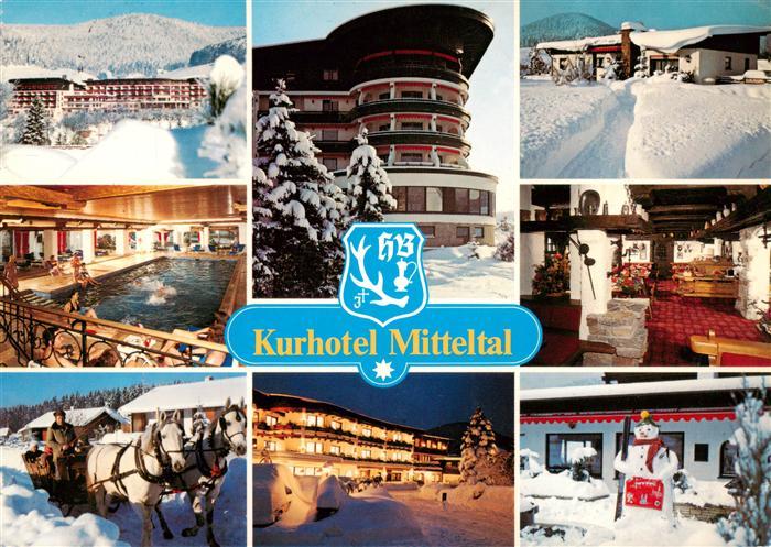 Mitteltal Schwarzwald Kurhotel Mitteltal Gastraeume Hallenbad Pferdeschlitten Or
