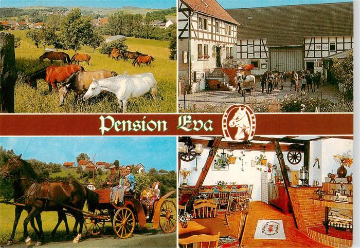 Bernsburg Antrifttal Reiterhof Pension Eva Pferdekoppel Pferdekutsche Restaurant