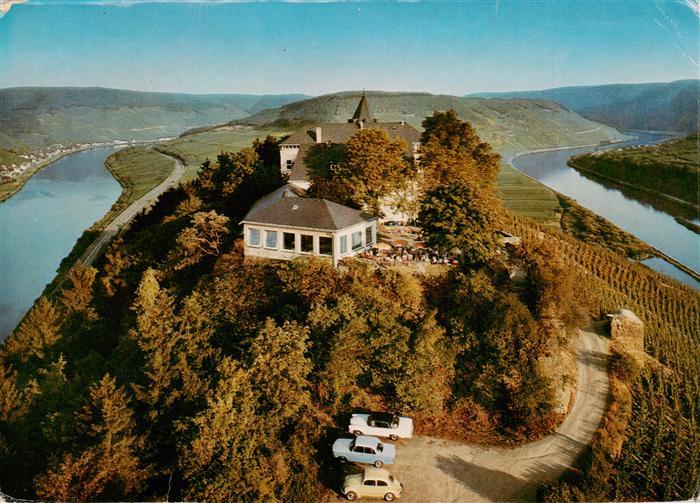 Zell Mosel Berghotel Marienburg Moselpartie Fliegeraufnahme