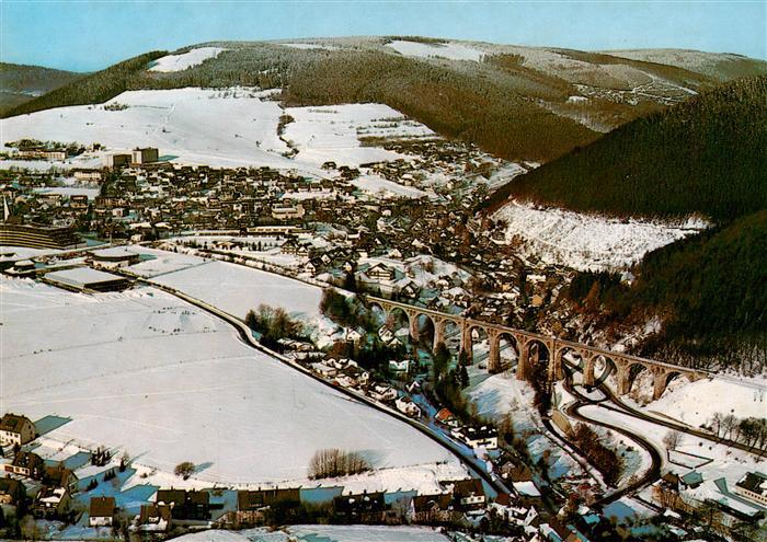 Willingen Sauerland Fliegeraufnahme mit Viadukt