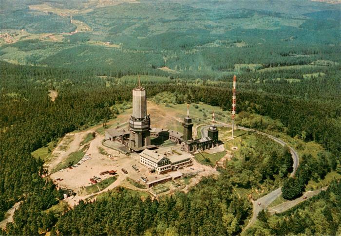 Grosser Feldberg Taunus Fernseh Fernmelde und UKW Sender Fliegeraufnahme