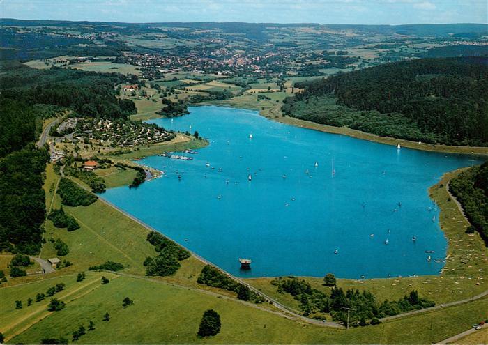 Niddatal Fliegeraufnahme mit Niddatalsperre