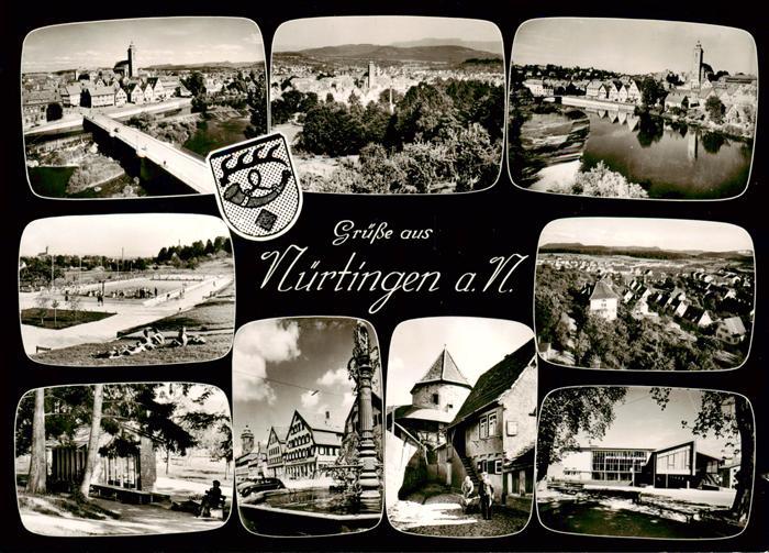 Nuertingen Orts und Teilansichten Panorama Schwimmbad